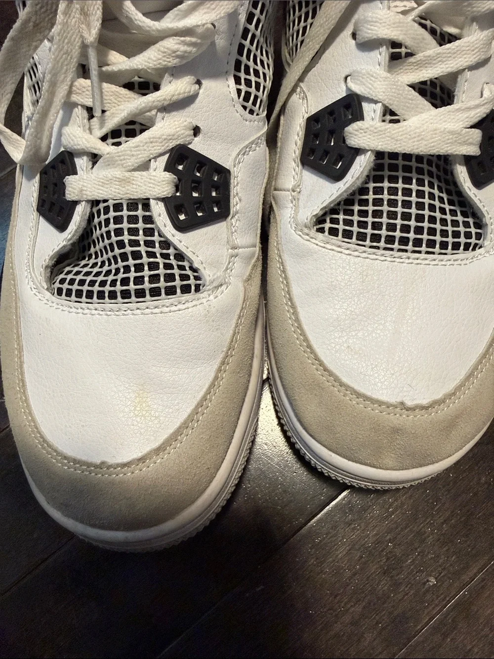 Jordan White and Black Retro Basketball Sneakers